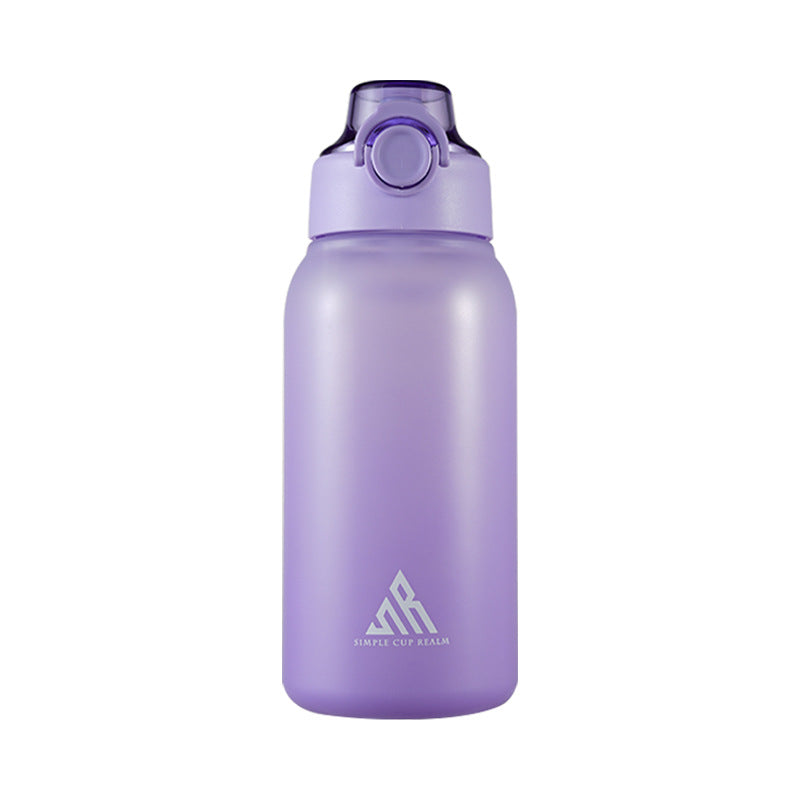 Trinkflasche 1L mit Aroma-Einsätzen und Strohhalm