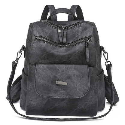 Damen-Rucksack aus PU, großes Fassungsvermögen