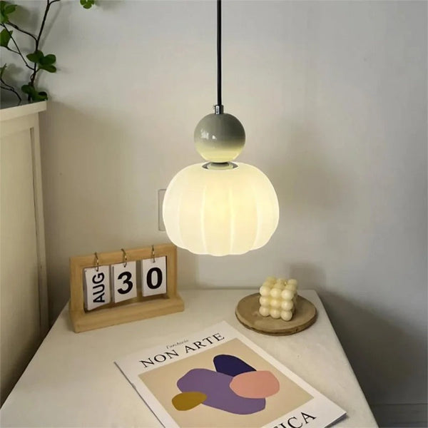 Brehn | Art Deco Pendelleuchte in Creme-Schattierung – Stil und Eleganz