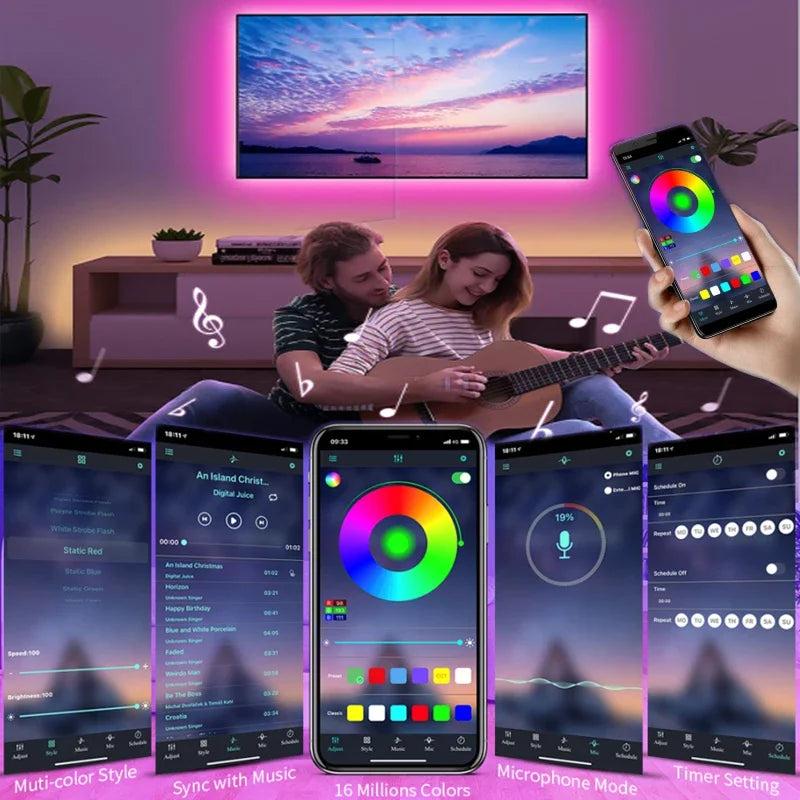 USB LED STRIPE MIT FARBWECHSEL - RGB LICHT FÜR RAUMDEKORATION & TV-HINTERGRUNDBELEUCHTUNG | Brehn
