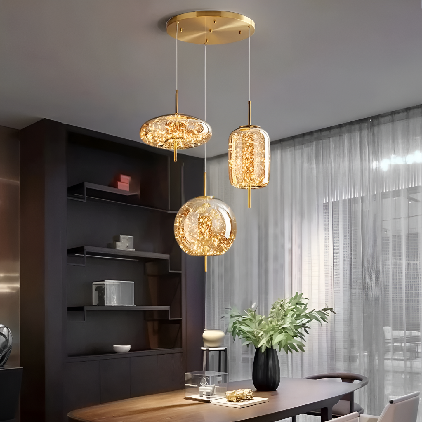Brehn | Glas Nordisch Luxe Pendelleuchte