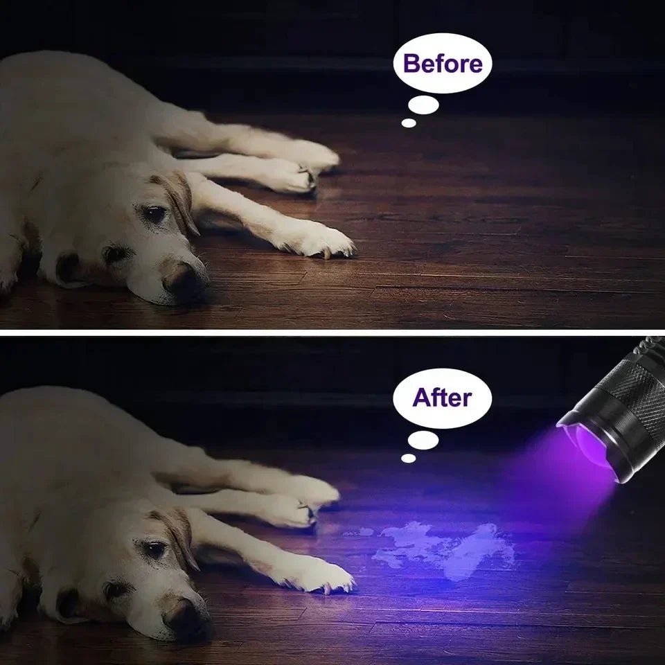 LED UV Flashlight - Ultraviolet Inspection Lamp for Pet Urine and Stain Detection