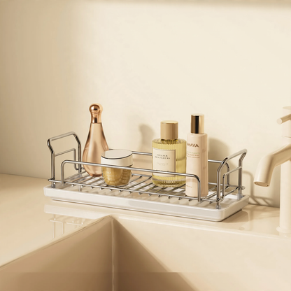 Badezimmer-Regal aus Edelstahl, ein- oder zweilagig