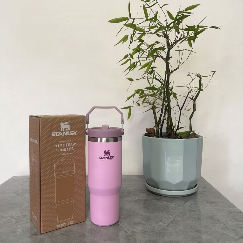 Isolierbecher 870 ml mit Strohhalm und Deckel