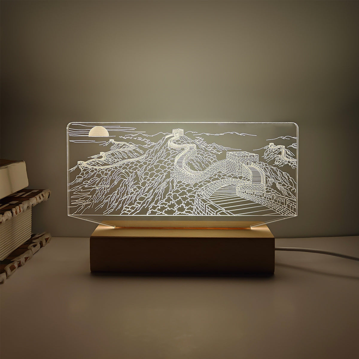 3D Architektur-Nachtlicht mit Acrylschirm