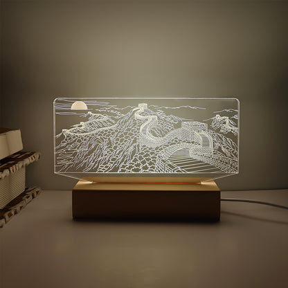 3D Architektur-Nachtlicht mit Acrylschirm