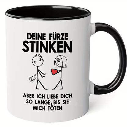 Keramiktasse mit Motiv, 301–400 ml
