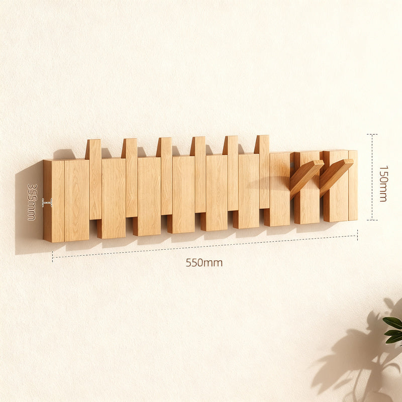 Holz-Wandgarderobe aus Buche, 3–12 Haken