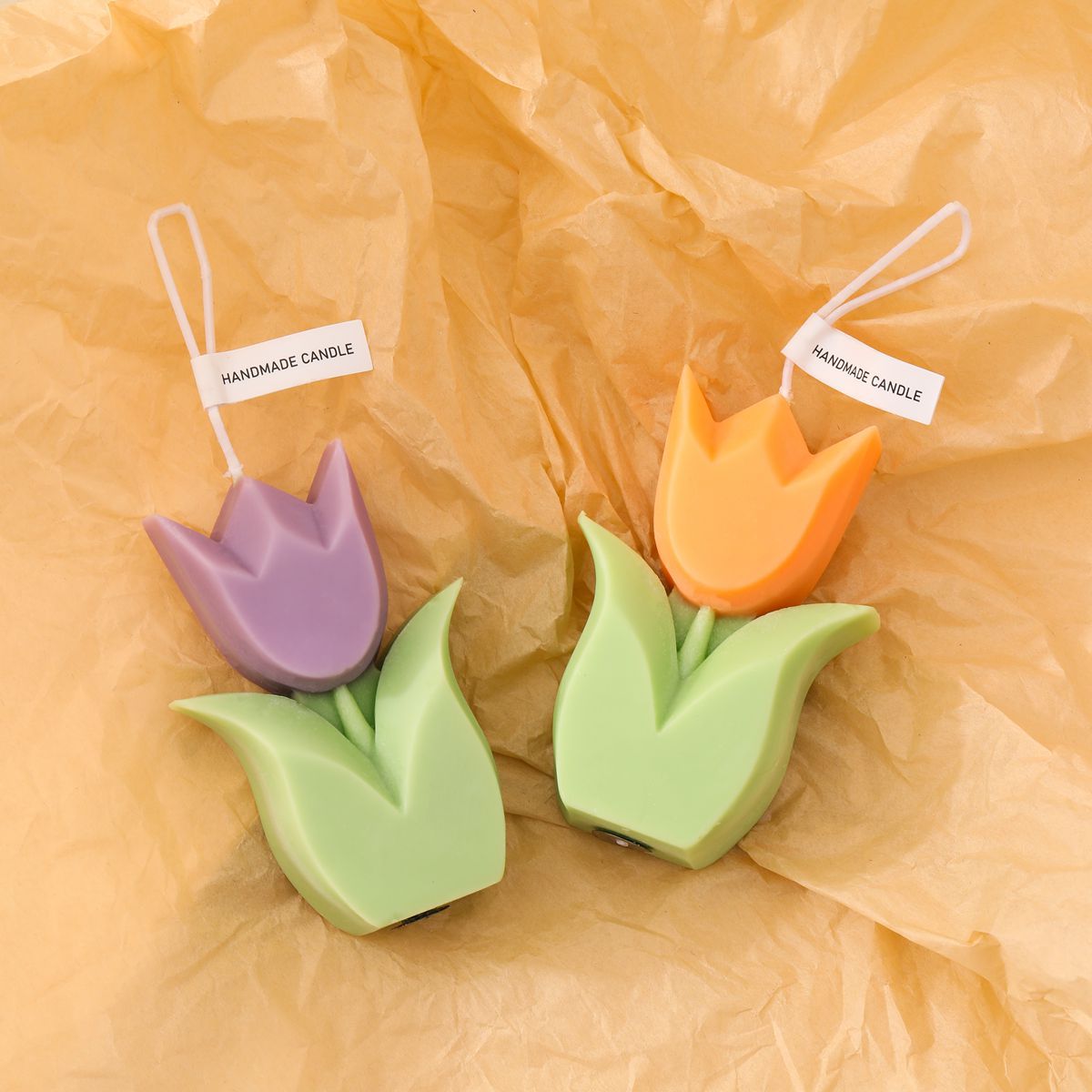 Handgeferti Duftkerze, Tulpenform, Sojawachs