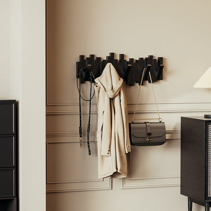 Wandgarderobe mit Klaviertasten-Design, klappbar
