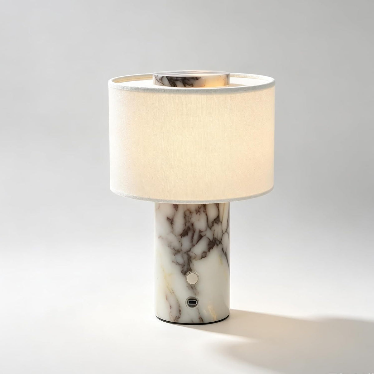 Marmor-Tischlampe mit Touchschalter
