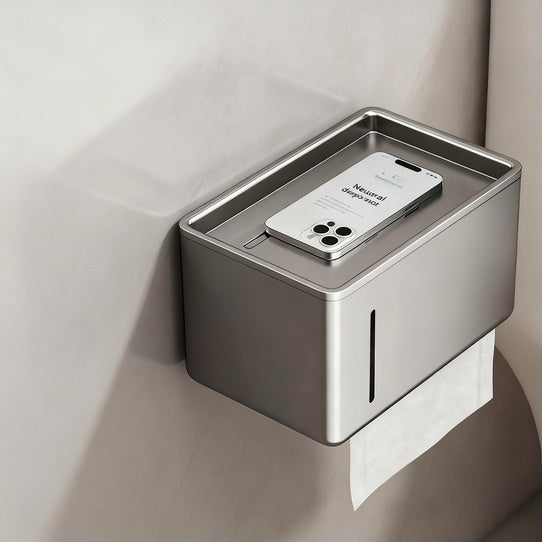 Toilettenpapierhalter, Wandmontage, Aluminium