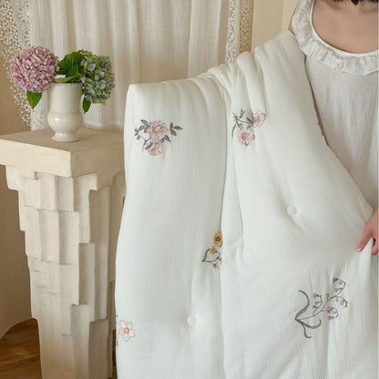 Baumwoll-Steppbett mit Sojafaser, Frühling bis Winter