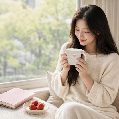Keramik-Kaffeetasse mit Schleife, 350 ml