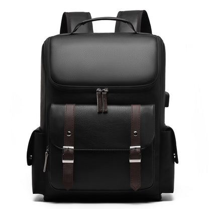 Rucksack aus PU-Leder, 20–35 L, Vintage-Stil