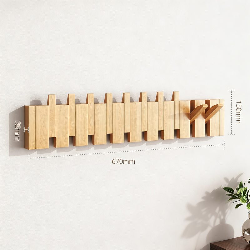 Holz-Wandgarderobe aus Buche, 3–12 Haken