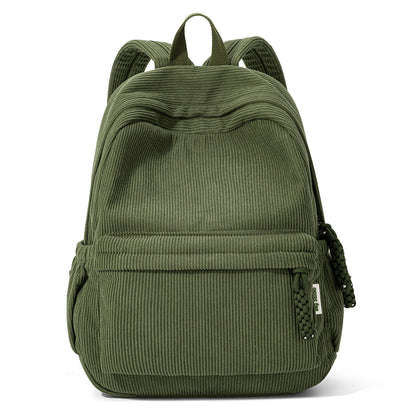 Rucksack aus Cord groß – 40×29 cm, Baumwollgewebe, ergonomisch, für Schule, Uni & Freizeit