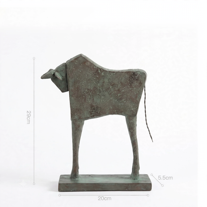 Tierskulptur aus Harz, Pferd oder Rind