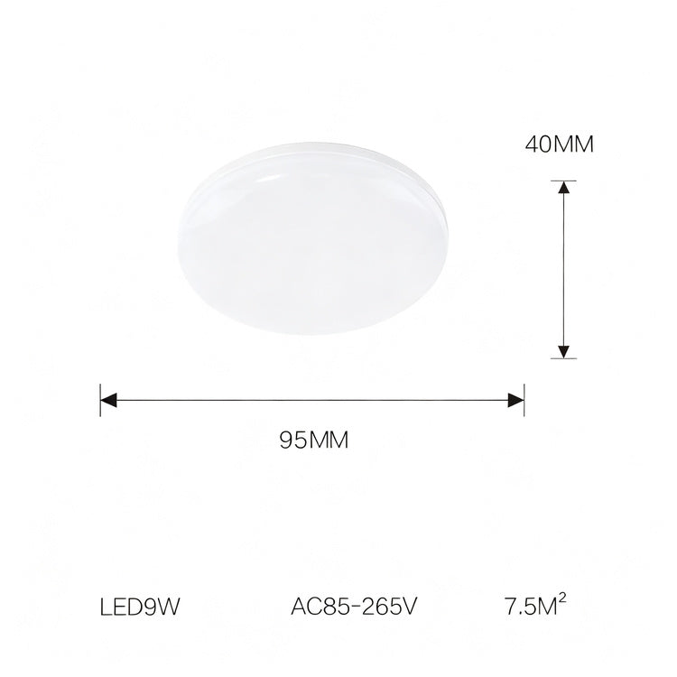 LED-Deckenleuchte rund, modern, für Nassräume