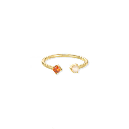 Geburtsstein-Ring, verstellbar