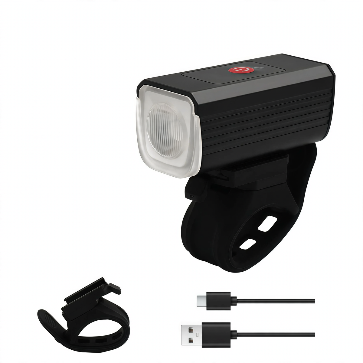 Fahrrad-Frontlicht, USB-C, aufladbar, wasserdicht