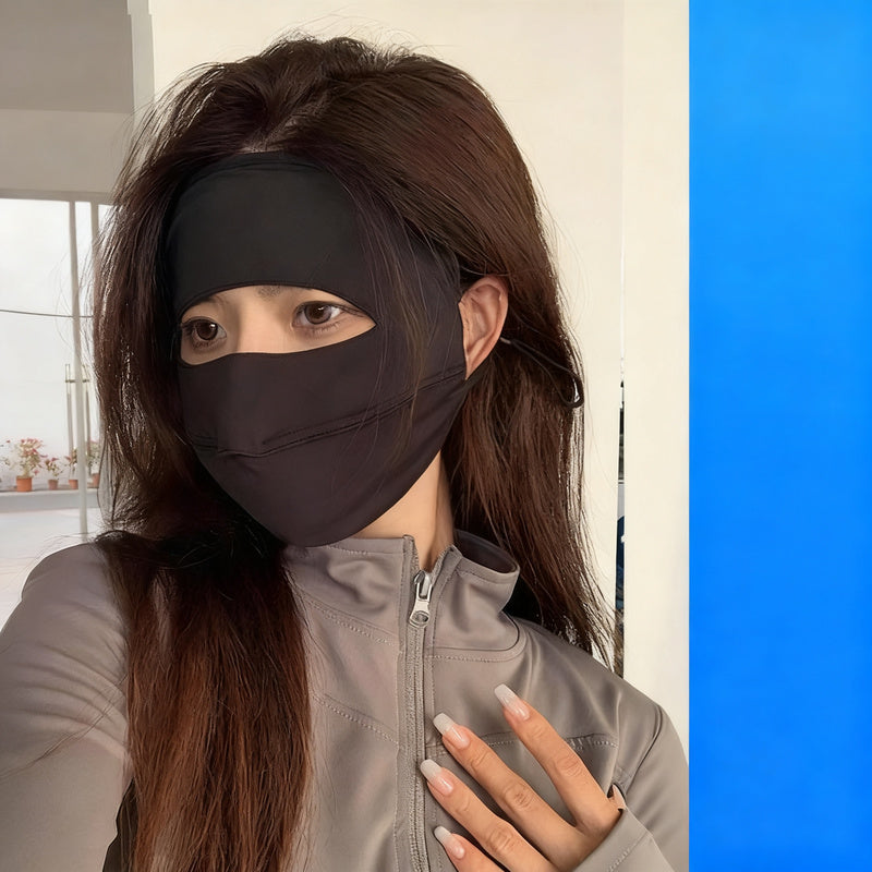 Gesichtsmaske mit UV-Schutz und Windschutz