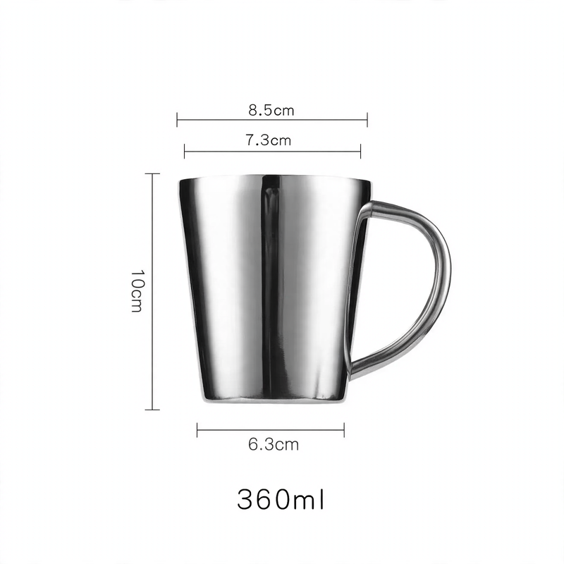 Doppelwandiger Edelstahlbecher, 175–260 ml