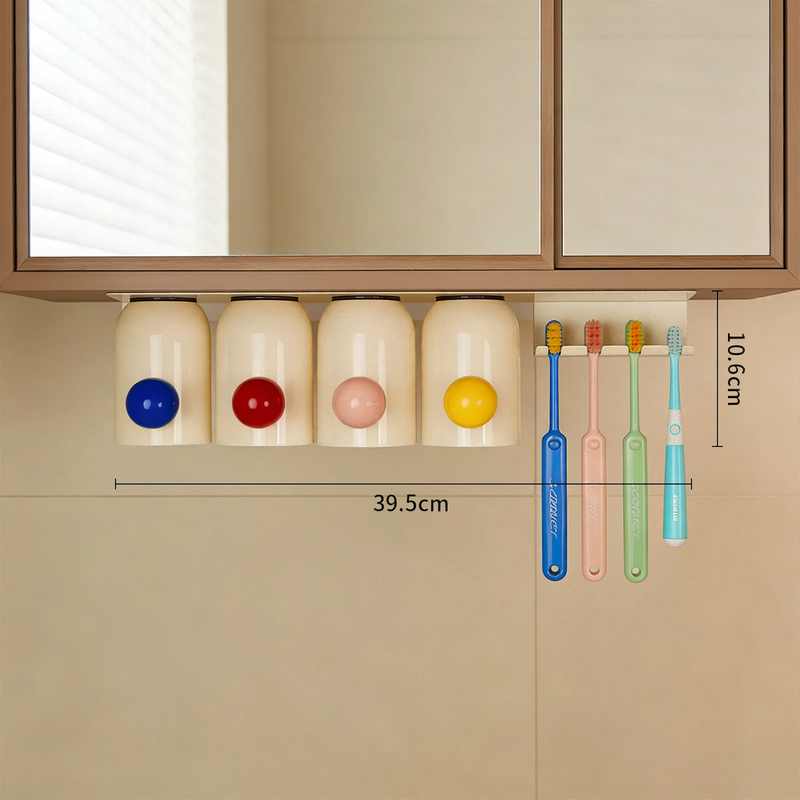 Zahnbürstenhalter, Wandmontage, ohne Bohren
