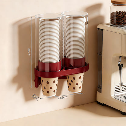 Wandmontierter Becherhalter, einfach und doppelt