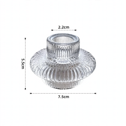 Kristallglas-Kerzenständer, europäisches Design, doppelte Funktion