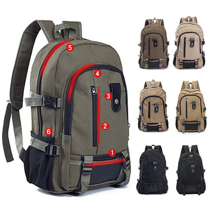 Rucksack Herren Canvas – 20–35 l, atmungsaktiv, verschleißfest, Vintage-Stil, für Schule, Arbeit & Reisen