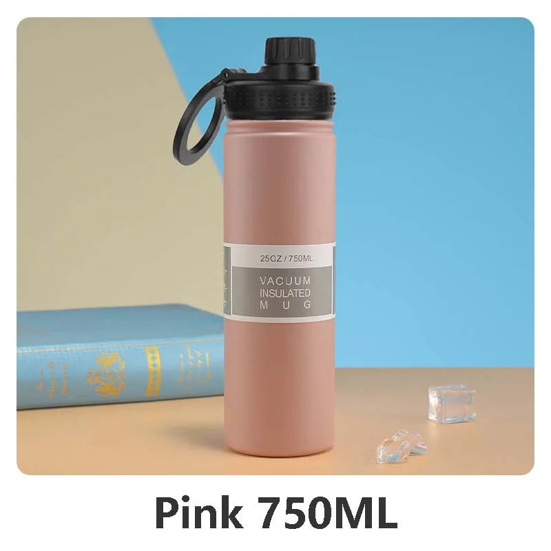 Isolierte Edelstahl-Trinkflasche mit Handyhalterung – 750 ml