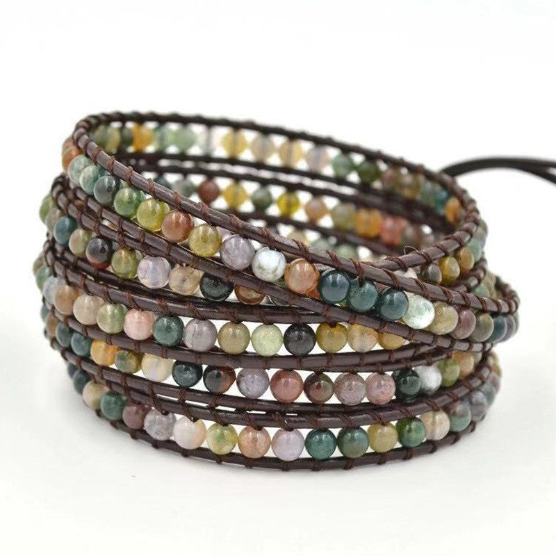 Wickelarmband aus Natursteinen