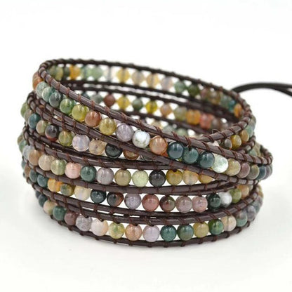 Wickelarmband aus Natursteinen