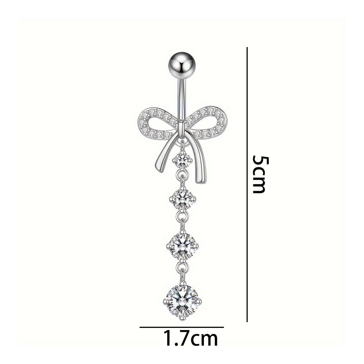 Titan-Piercingstab, flache Basis, Innengewinde