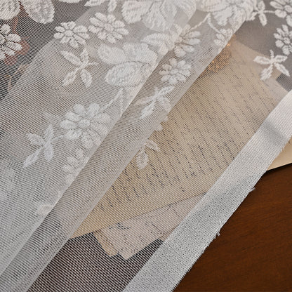 Spitzengardine mit Blumenmuster, 300×160 cm
