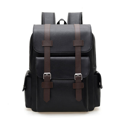 Rucksack aus PU-Leder, 20–35 L, Vintage-Stil
