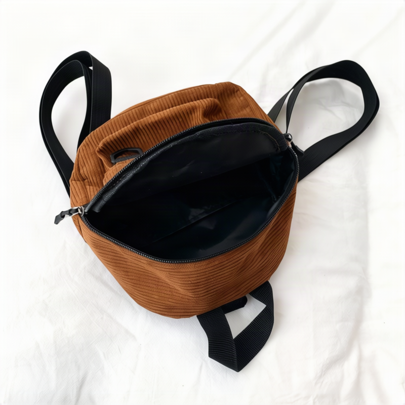 Minirucksack, Cord, robust und diebstahlsicher