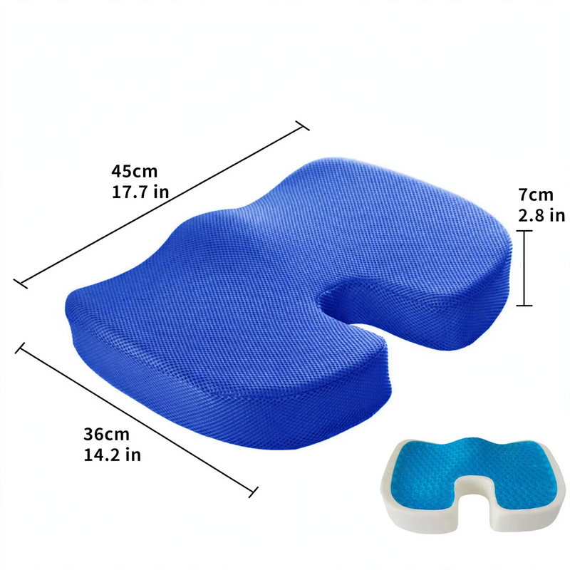Gel-Sitzkissen mit Memory-Foam, 45×36×7 cm