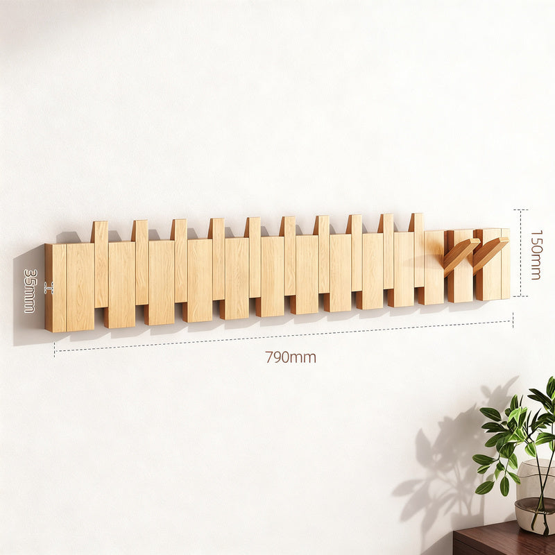 Holz-Wandgarderobe aus Buche, 3–12 Haken
