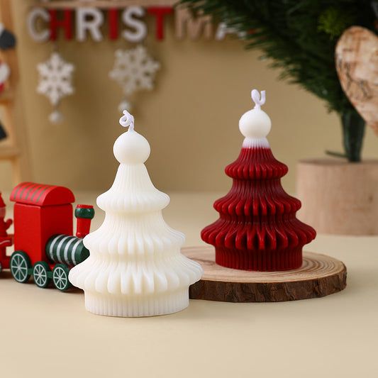 Dekorative Weihnachtskerze aus Sojawachs