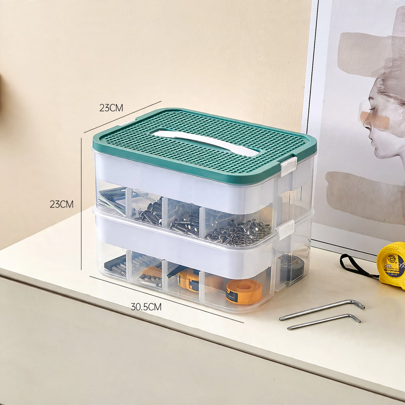 Organizer-Box mit Fächern, Edelstahl, Modell yz-3271-2