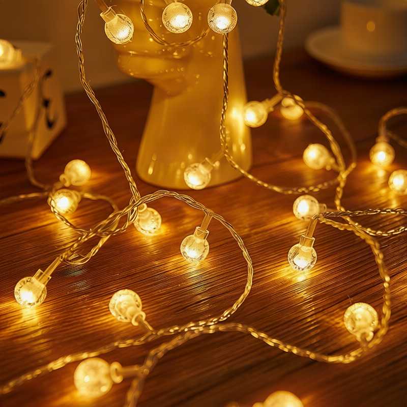 LED-Lichterkette mit Knopfzellenbatterie, 1–3 m