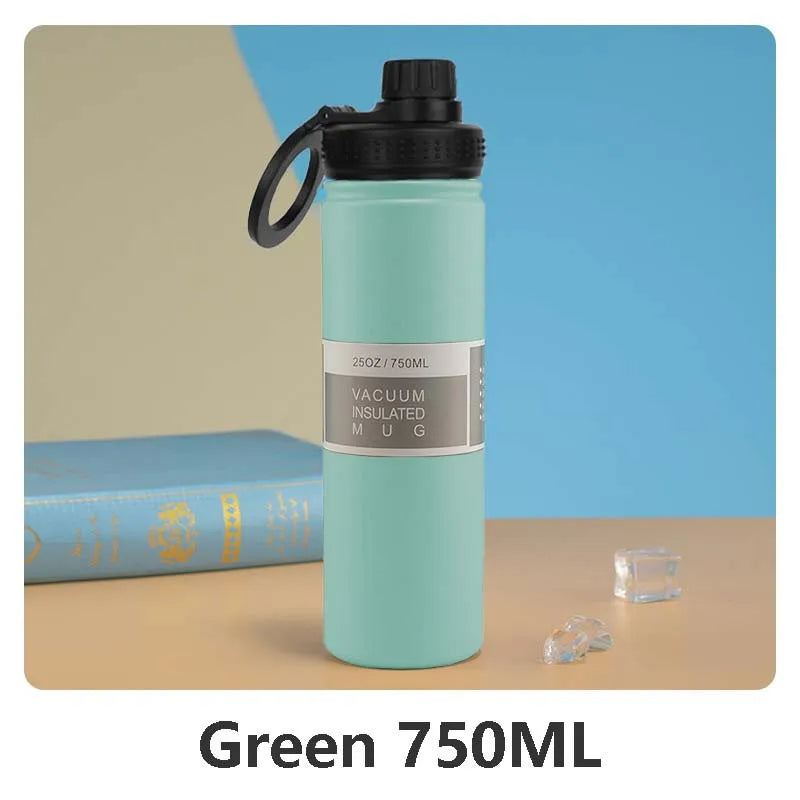 Isolierte Edelstahl-Trinkflasche mit Handyhalterung – 750 ml