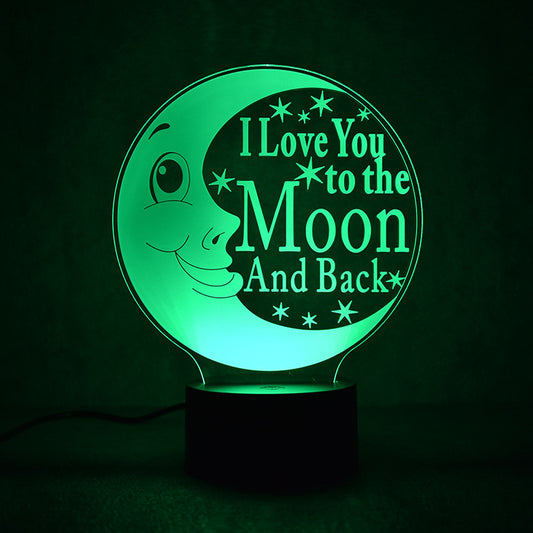 3D-LED-Nachtlicht Mond mit Farbwechsel