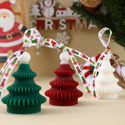Dekorative Weihnachtskerze aus Sojawachs