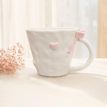 Keramik-Kaffeetasse mit Schleife, 350 ml
