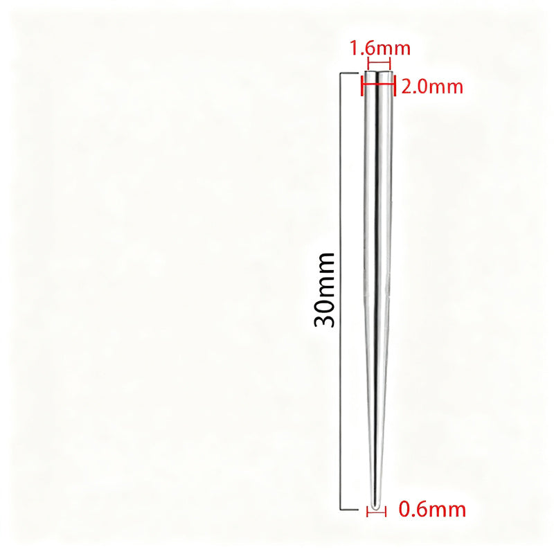 Titan-Piercingstab, flache Basis, Innengewinde