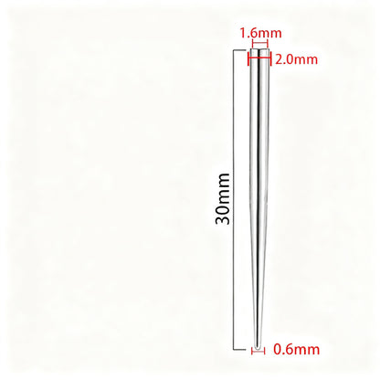 Titan-Piercingstab, flache Basis, Innengewinde