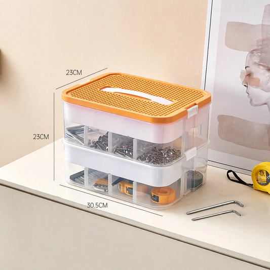 Organizer-Box mit Fächern, Edelstahl, Modell yz-3271-2